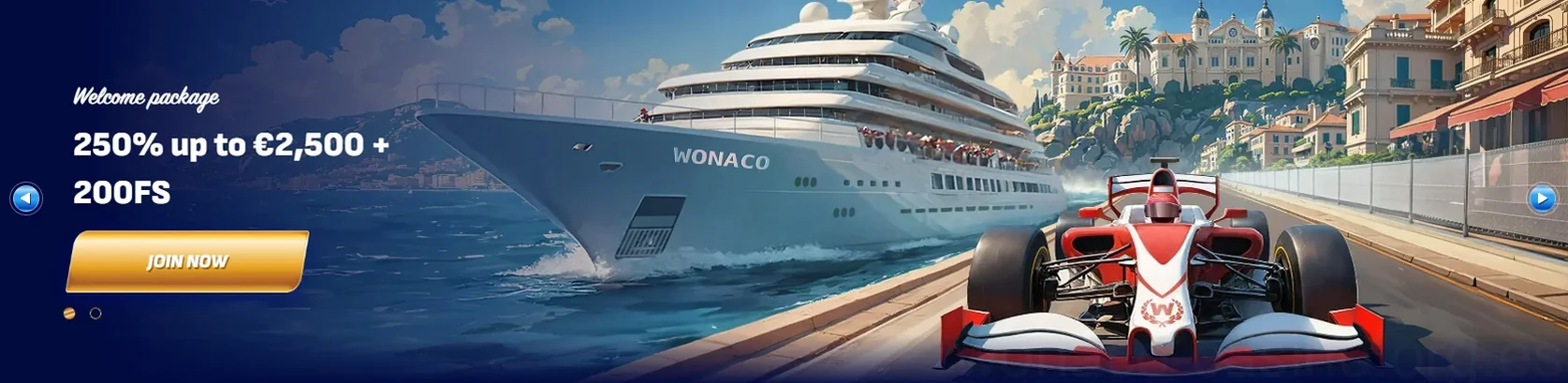 Wonaco Casino Bienvenida